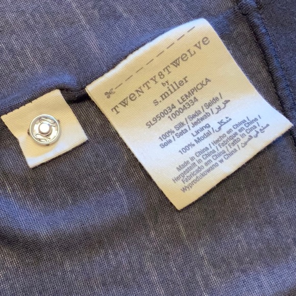 Gray 100% Silk Dress with Optional Silk Belted Overlay by Twenty8Twelve - Size 8 - Picture 14 of 15